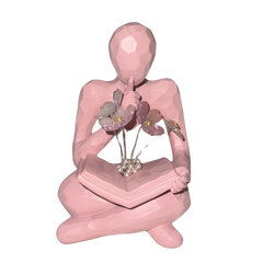 Illuminated Rose Reader Sculpture