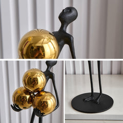 Gilded Orb Sculpture