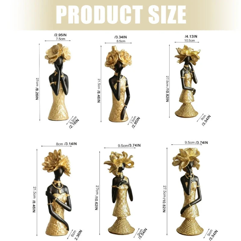 Golden Muse Expression Sculpture