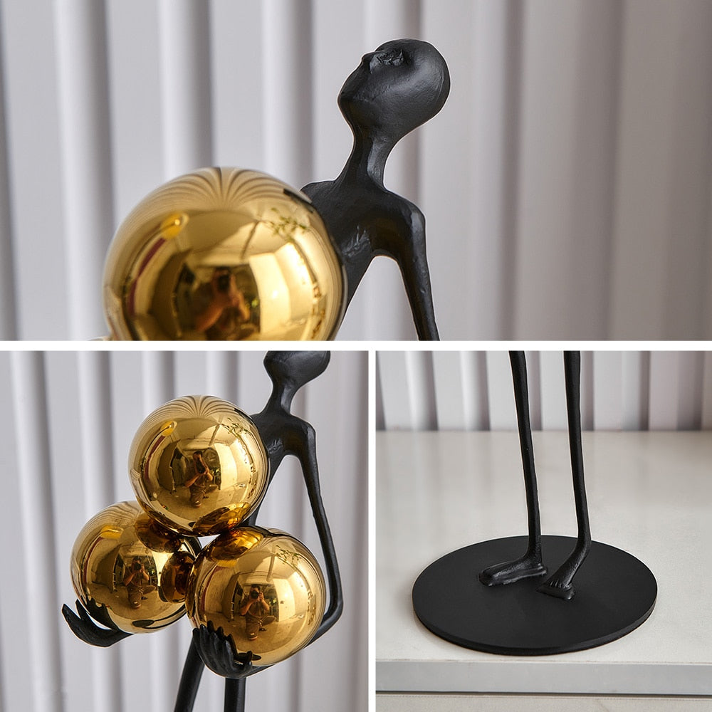 Gilded Orb Sculpture