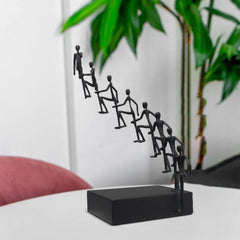 Climbing Figures Abstract Metal Sculpture