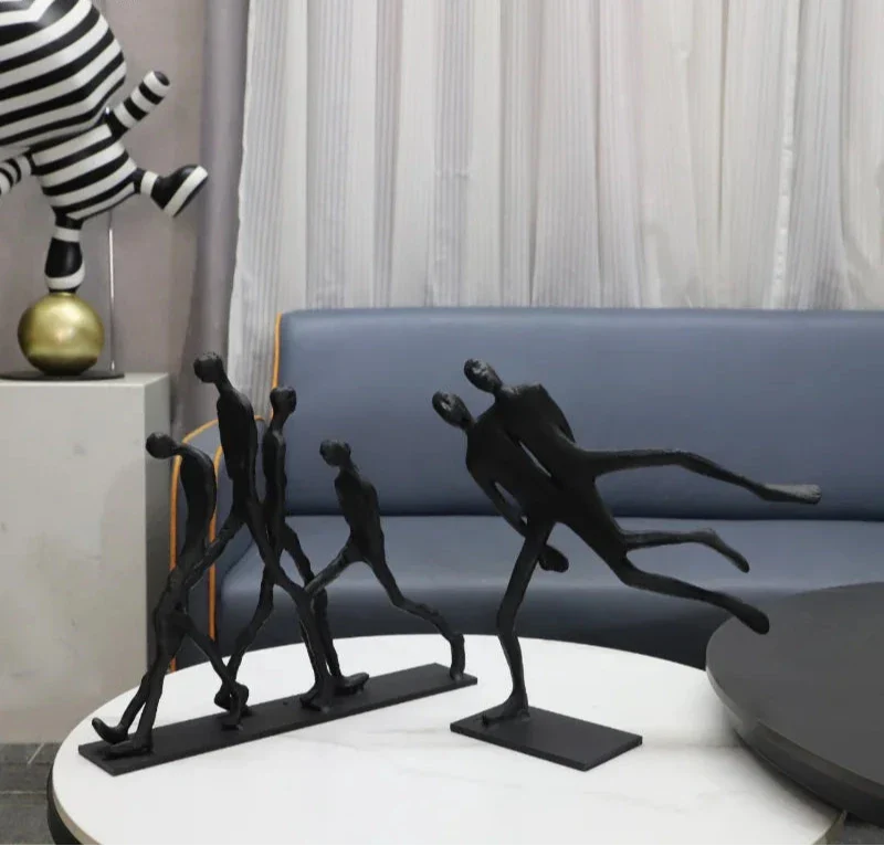 Abstract Cast Iron Figurines