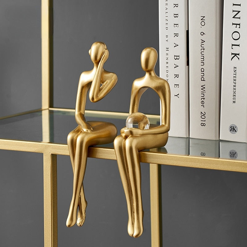 Golden Abstract Figurine