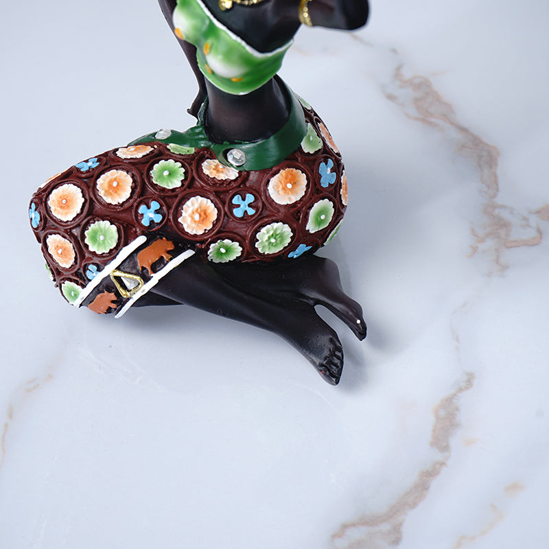 African Women Candle Holder Sculpture